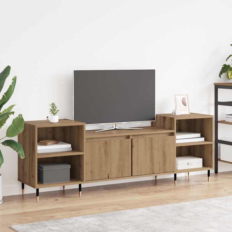 Casa si Gradina - Mobilier - Comode si corpuri - Comode - Cabinet TV Stejar Artizanal 160 x 35 x 55 cm Lemn compozit - Infinity.ro