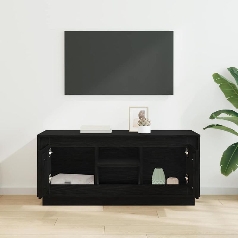 Casa si Gradina - Mobilier - Comode si corpuri - Comode - Cabinet TV Stejar Negru 102 x 35 x 45 cm Lemn compozit - Infinity.ro