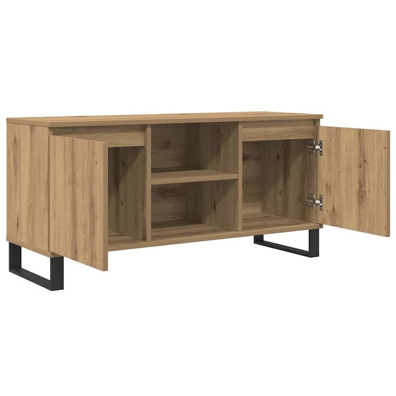 Casa si Gradina - Mobilier - Comode si corpuri - Comode - Cabinet TV Stejar Artizanal 104 x 35 x 50 cm Lemn compozit - Infinity.ro