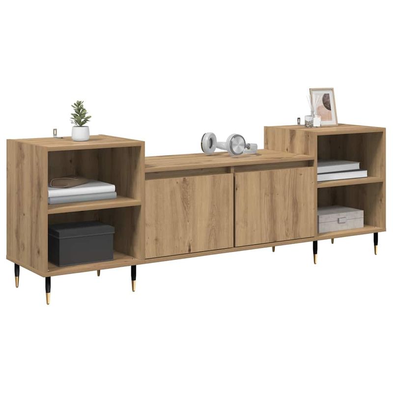 Casa si Gradina - Mobilier - Comode si corpuri - Comode - Cabinet TV Stejar Artizanal 160 x 35 x 55 cm Lemn compozit - Infinity.ro