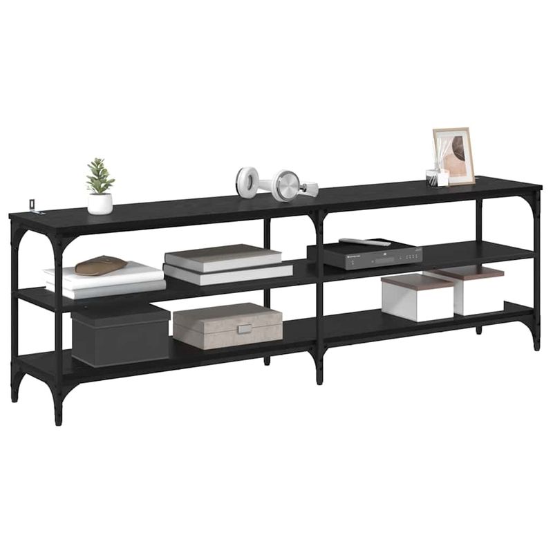 Casa si Gradina - Mobilier - Comode si corpuri - Comode - Cabinet TV Stejar Negru 160 x 30 x 50 cm - Infinity.ro