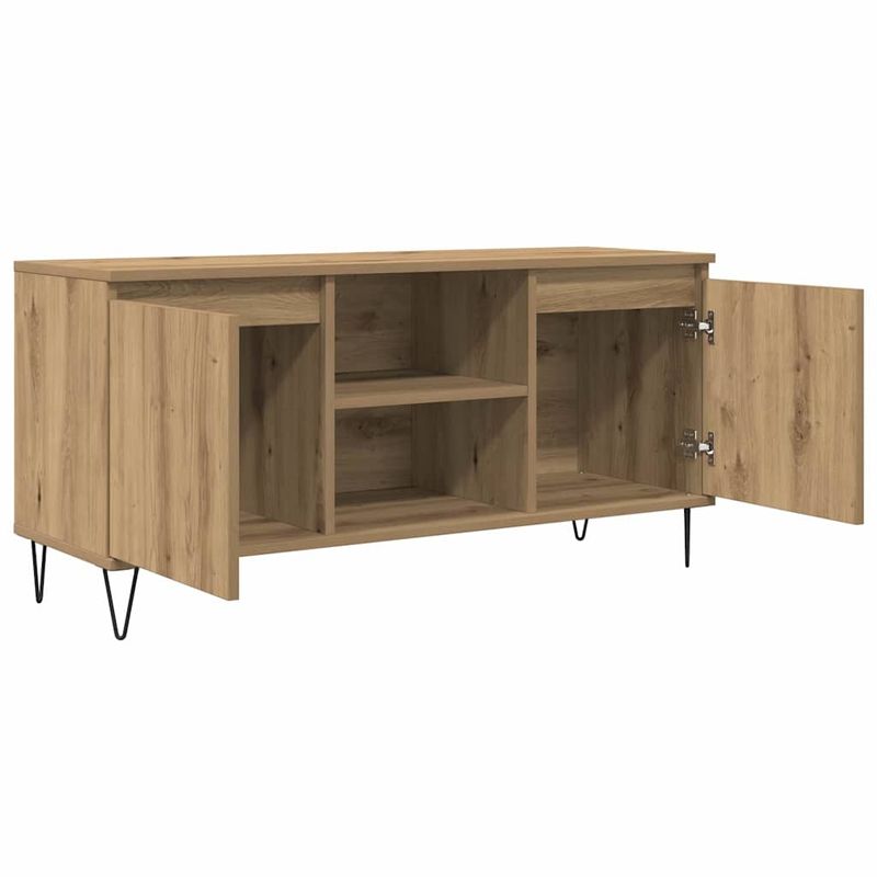 Casa si Gradina - Mobilier - Comode si corpuri - Comode - Cabinet TV Stejar Artizanal 104 x 35 x 50 cm Lemn compozit - Infinity.ro