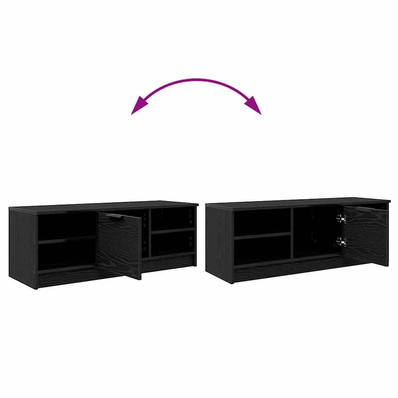 Casa si Gradina - Mobilier - Comode si corpuri - Comode - Cabinet TV Stejar Negru 102 x 35 x 36,5 cm Lemn compozit - Infinity.ro