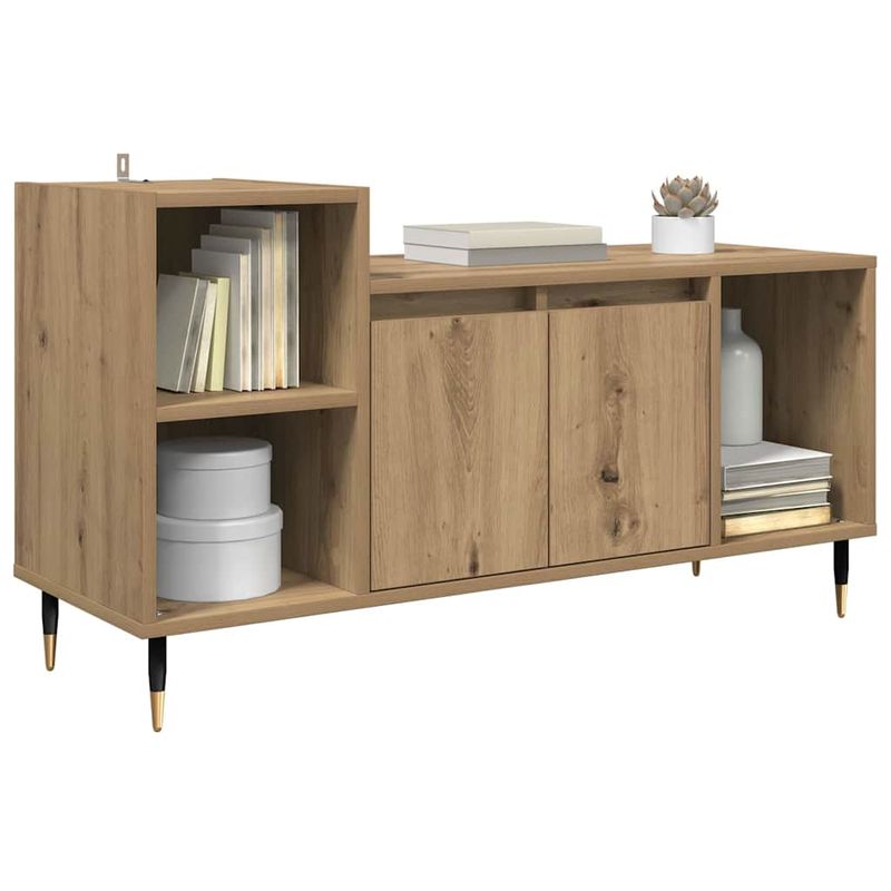 Casa si Gradina - Mobilier - Comode si corpuri - Comode - Cabinet TV Stejar Artizanal 100 x 35 x 55 cm Lemn compozit - Infinity.ro