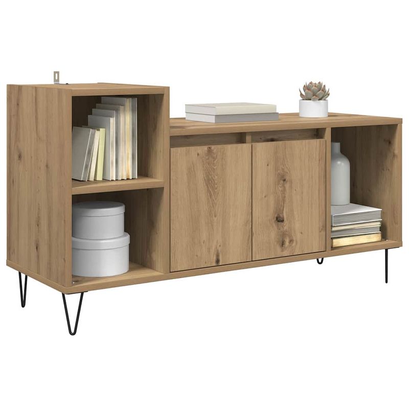 Casa si Gradina - Mobilier - Comode si corpuri - Comode - Cabinet TV Stejar Artizanal 100 x 35 x 55 cm Lemn compozit - Infinity.ro