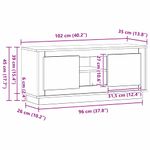 Casa si Gradina - Mobilier - Comode si corpuri - Comode - Cabinet TV Stejar Artizanal 102 x 35 x 45 cm Lemn compozit - Infinity.ro