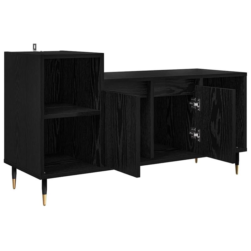 Casa si Gradina - Mobilier - Comode si corpuri - Comode - Cabinet TV Stejar Negru 100 x 35 x 55 cm Lemn compozit - Infinity.ro