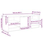 Casa si Gradina - Mobilier - Comode si corpuri - Comode - Cabinet TV Stejar Negru 102 x 35 x 36,5 cm Lemn compozit - Infinity.ro