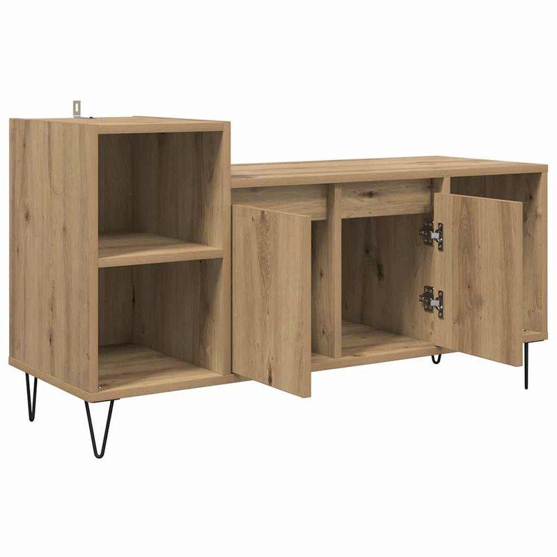 Casa si Gradina - Mobilier - Comode si corpuri - Comode - Cabinet TV Stejar Artizanal 100 x 35 x 55 cm Lemn compozit - Infinity.ro