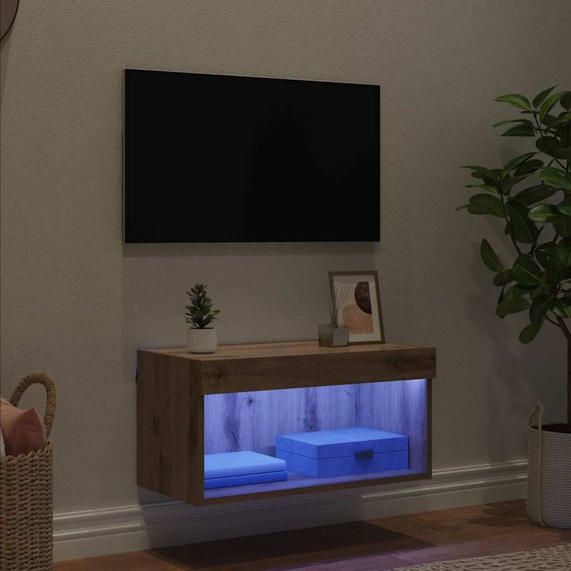 Casa si Gradina - Mobilier - Comode si corpuri - Comode - Cabinet TV Stejar Artizanal 60 x 30 x 30 cm Lemn compozit - Infinity.ro