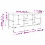 Casa si Gradina - Mobilier - Comode si corpuri - Comode - Cabinet TV Stejar Negru 100 x 35 x 45 cm - Infinity.ro