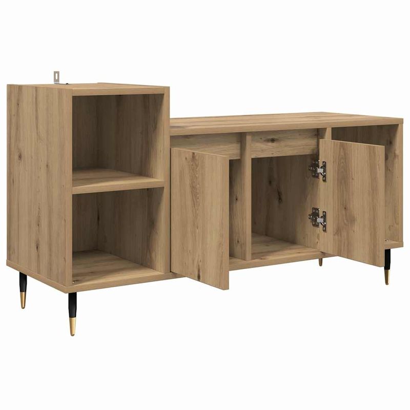 Casa si Gradina - Mobilier - Comode si corpuri - Comode - Cabinet TV Stejar Artizanal 100 x 35 x 55 cm Lemn compozit - Infinity.ro