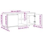 Casa si Gradina - Mobilier - Comode si corpuri - Comode - Cabinet TV Stejar Artizanal 104 x 35 x 50 cm Lemn compozit - Infinity.ro