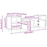 Casa si Gradina - Mobilier - Comode si corpuri - Comode - Cabinet TV Stejar Artizanal 160 x 35 x 55 cm Lemn compozit - Infinity.ro