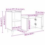 Casa si Gradina - Mobilier - Comode si corpuri - Comode - Cabinet TV Stejar Artizanal 100 x 35 x 55 cm Lemn compozit - Infinity.ro