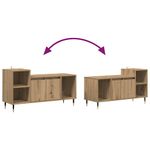 Casa si Gradina - Mobilier - Comode si corpuri - Comode - Cabinet TV Stejar Artizanal 100 x 35 x 55 cm Lemn compozit - Infinity.ro
