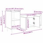 Casa si Gradina - Mobilier - Comode si corpuri - Comode - Cabinet TV Stejar Artizanal 100 x 35 x 55 cm Lemn compozit - Infinity.ro