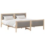 Casa si Gradina - Mobilier - Paturi si accesorii - Paturi - Cadru de pat cu headboard Gri taupe 180 x 200 cm tesatura - Infinity.ro