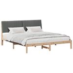 Casa si Gradina - Mobilier - Paturi si accesorii - Paturi - Cadru de pat cu headboard Maro 180 x 200 cm tesatura - Infinity.ro