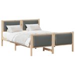 Casa si Gradina - Mobilier - Paturi si accesorii - Paturi - Cadru de pat cu headboard Gri inchis 160 x 200 cm tesatura - Infinity.ro