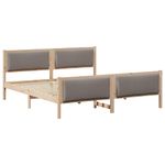 Casa si Gradina - Mobilier - Paturi si accesorii - Paturi - Cadru de pat cu headboard Gri taupe 180 x 200 cm tesatura - Infinity.ro
