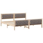 Casa si Gradina - Mobilier - Paturi si accesorii - Paturi - Cadru de pat cu headboard Gri taupe 200 x 200 cm tesatura - Infinity.ro