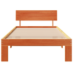 Casa si Gradina - Mobilier - Paturi si accesorii - Paturi - Cadru de pat cu headboard maro cerat 80x200 cm lemn masiv de pin - Infinity.ro