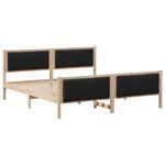 Casa si Gradina - Mobilier - Paturi si accesorii - Paturi - Cadru de pat cu headboard Negru 180 x 200 cm tesatura - Infinity.ro