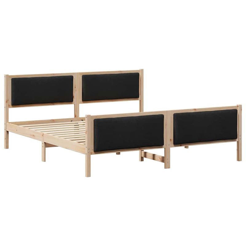 Casa si Gradina - Mobilier - Paturi si accesorii - Paturi - Cadru de pat cu headboard Negru 180 x 200 cm tesatura - Infinity.ro