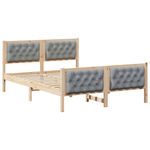 Casa si Gradina - Mobilier - Paturi si accesorii - Paturi - Cadru de pat cu headboard Gri deschis 140 x 200 cm tesatura - Infinity.ro