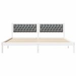 Casa si Gradina - Mobilier - Paturi si accesorii - Paturi - Cadru de pat cu headboard Gri deschis 200 x 200 cm tesatura - Infinity.ro
