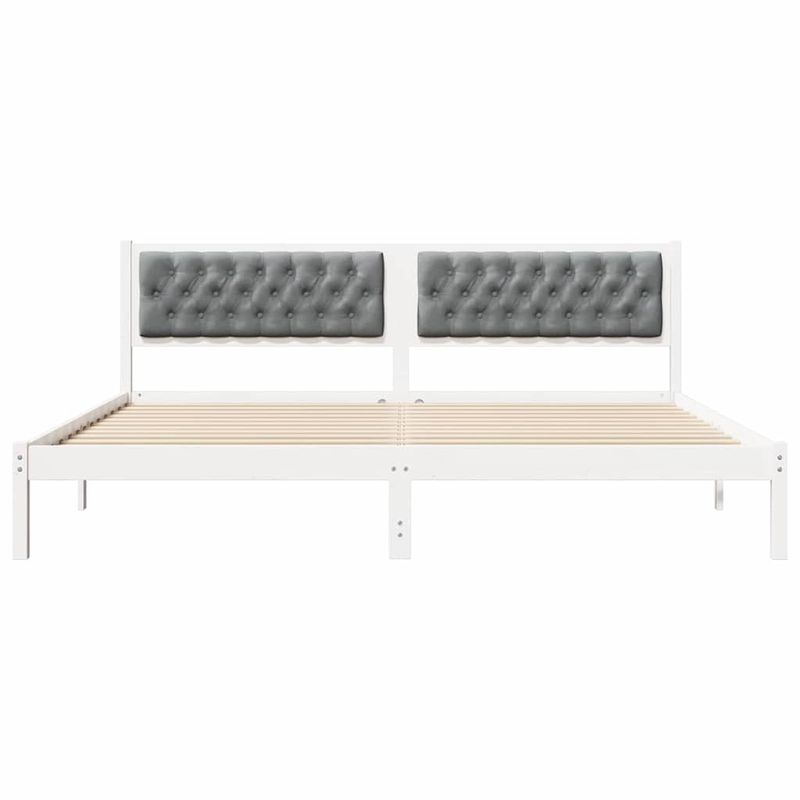 Casa si Gradina - Mobilier - Paturi si accesorii - Paturi - Cadru de pat cu headboard Gri deschis 200 x 200 cm tesatura - Infinity.ro
