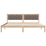 Casa si Gradina - Mobilier - Paturi si accesorii - Paturi - Cadru de pat cu headboard Gri taupe 200 x 200 cm tesatura - Infinity.ro