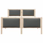 Casa si Gradina - Mobilier - Paturi si accesorii - Paturi - Cadru de pat cu headboard Gri inchis 160 x 200 cm tesatura - Infinity.ro