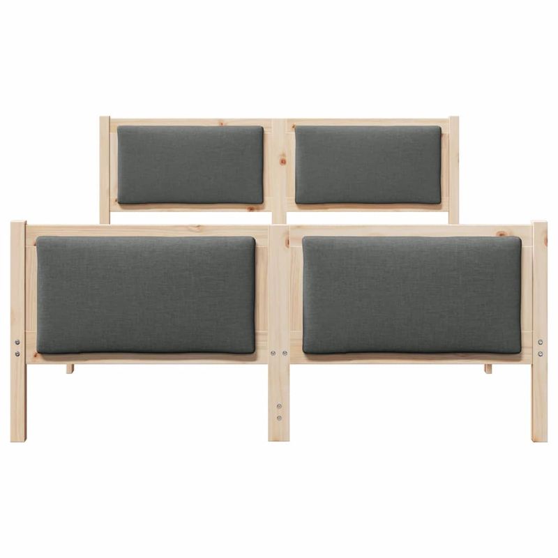 Casa si Gradina - Mobilier - Paturi si accesorii - Paturi - Cadru de pat cu headboard Gri inchis 160 x 200 cm tesatura - Infinity.ro