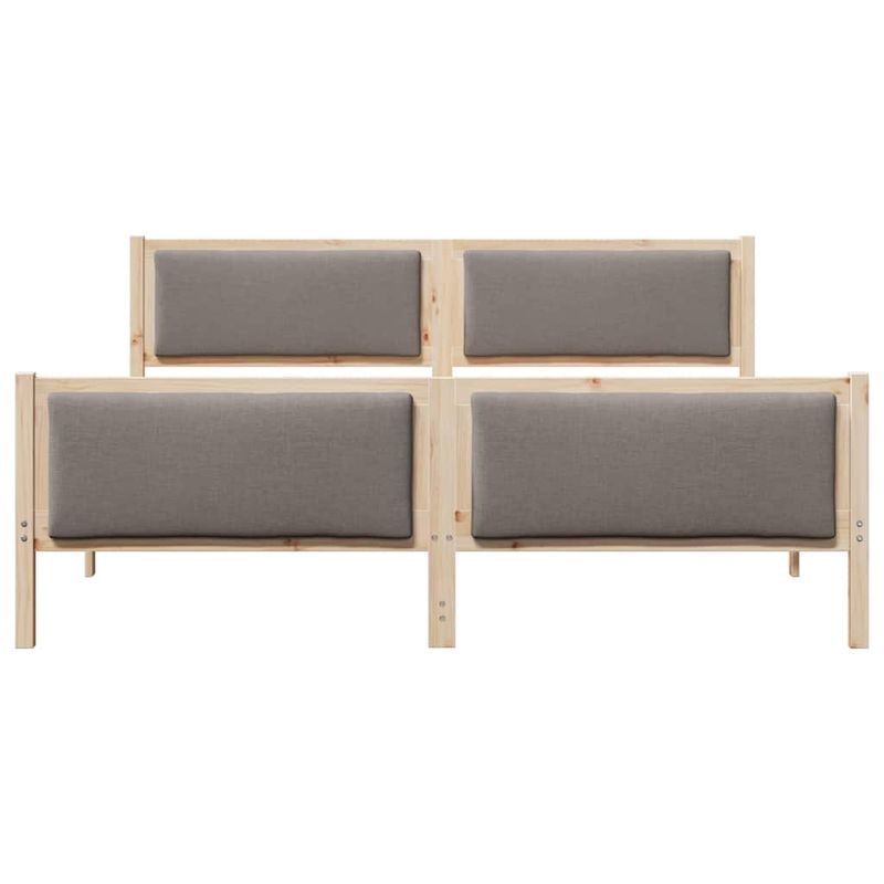 Casa si Gradina - Mobilier - Paturi si accesorii - Paturi - Cadru de pat cu headboard Gri taupe 180 x 200 cm tesatura - Infinity.ro