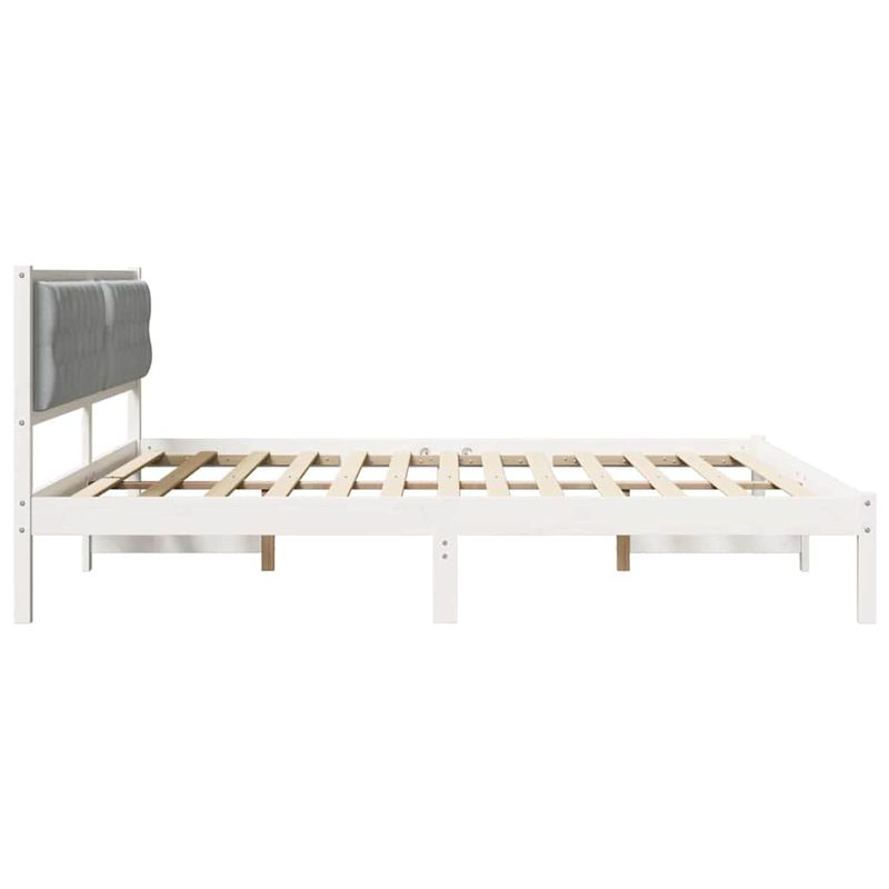 Casa si Gradina - Mobilier - Paturi si accesorii - Paturi - Cadru de pat cu headboard Gri deschis 200 x 200 cm tesatura - Infinity.ro