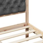 Casa si Gradina - Mobilier - Paturi si accesorii - Paturi - Cadru de pat cu headboard Gri inchis 180 x 200 cm tesatura - Infinity.ro