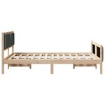 Casa si Gradina - Mobilier - Paturi si accesorii - Paturi - Cadru de pat cu headboard Gri inchis 160 x 200 cm tesatura - Infinity.ro