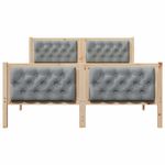 Casa si Gradina - Mobilier - Paturi si accesorii - Paturi - Cadru de pat cu headboard Gri deschis 140 x 200 cm tesatura - Infinity.ro