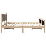 Casa si Gradina - Mobilier - Paturi si accesorii - Paturi - Cadru de pat cu headboard Gri taupe 180 x 200 cm tesatura - Infinity.ro