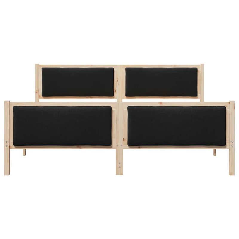 Casa si Gradina - Mobilier - Paturi si accesorii - Paturi - Cadru de pat cu headboard Negru 180 x 200 cm tesatura - Infinity.ro