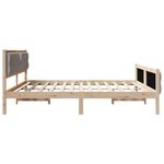 Casa si Gradina - Mobilier - Paturi si accesorii - Paturi - Cadru de pat cu headboard Gri taupe 200 x 200 cm tesatura - Infinity.ro