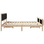 Casa si Gradina - Mobilier - Paturi si accesorii - Paturi - Cadru de pat cu headboard Negru 180 x 200 cm tesatura - Infinity.ro