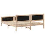 Casa si Gradina - Mobilier - Paturi si accesorii - Paturi - Cadru de pat cu headboard Negru 180 x 200 cm tesatura - Infinity.ro