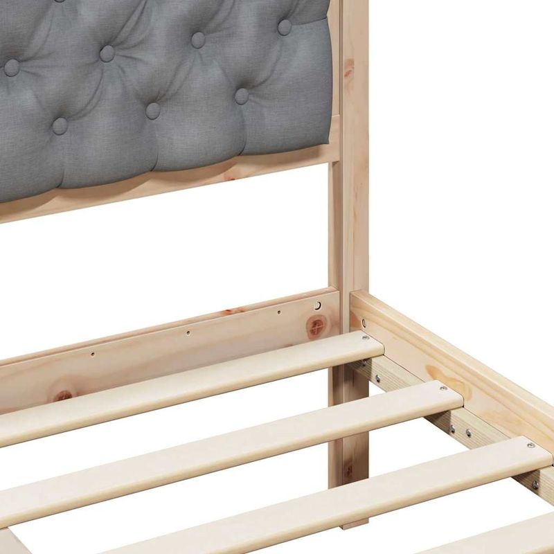 Casa si Gradina - Mobilier - Paturi si accesorii - Paturi - Cadru de pat cu headboard Gri deschis 140 x 200 cm tesatura - Infinity.ro