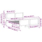 Casa si Gradina - Mobilier - Paturi si accesorii - Paturi - Cadru de pat cu headboard Gri inchis 160 x 200 cm tesatura - Infinity.ro