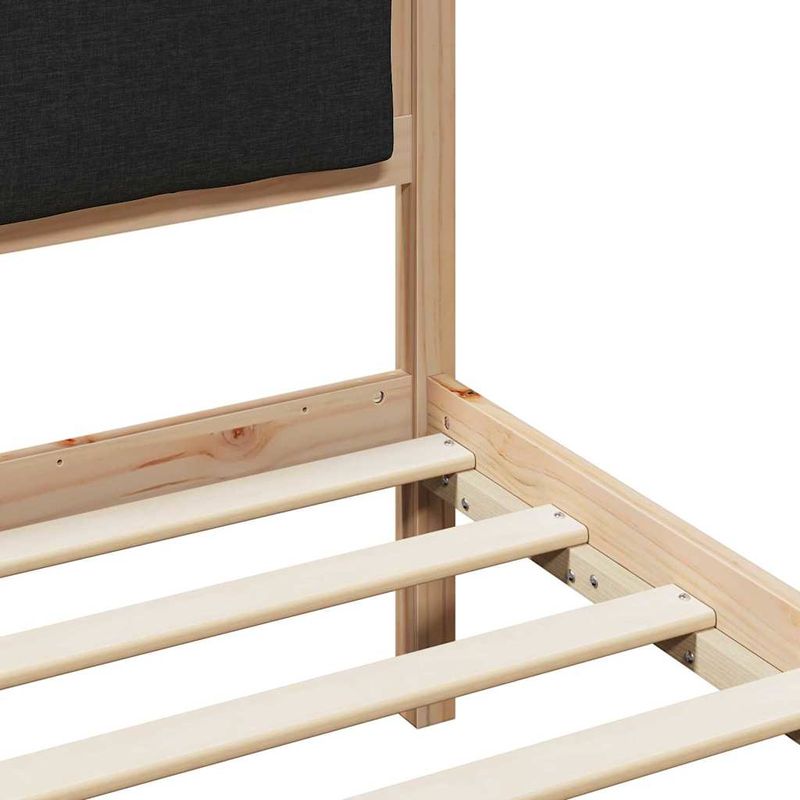 Casa si Gradina - Mobilier - Paturi si accesorii - Paturi - Cadru de pat cu headboard Negru 180 x 200 cm tesatura - Infinity.ro