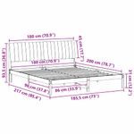 Casa si Gradina - Mobilier - Paturi si accesorii - Paturi - Cadru de pat cu headboard Maro 180 x 200 cm tesatura - Infinity.ro