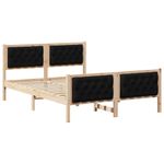 Casa si Gradina - Mobilier - Paturi si accesorii - Paturi - Cadru de pat cu headboard Negru 140 x 200 cm tesatura - Infinity.ro